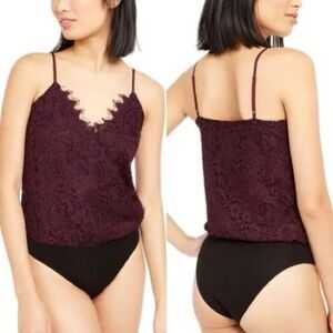 LEYDEN Crossover Lace Bodysuit
